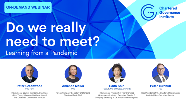 On-demand webinar - Do we really need to meet? Learning from a Pandemic